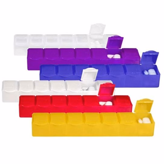 7 Compartment Pill Box with Braille