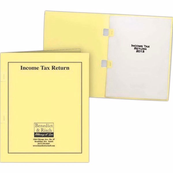 Side-staple report cover