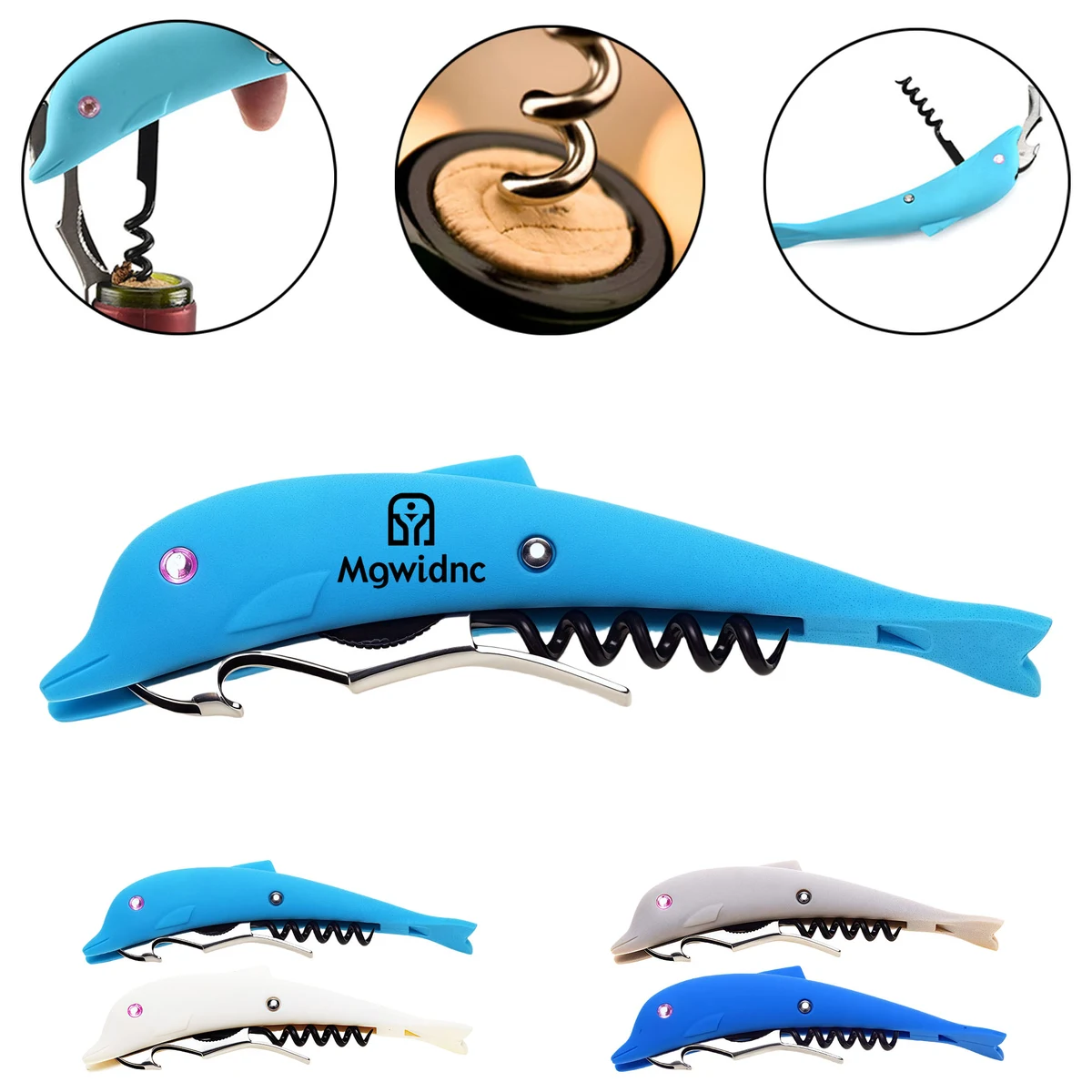 Dolphin-Shaped Bottle Opener- Corkscrew for Wine and Beer 1