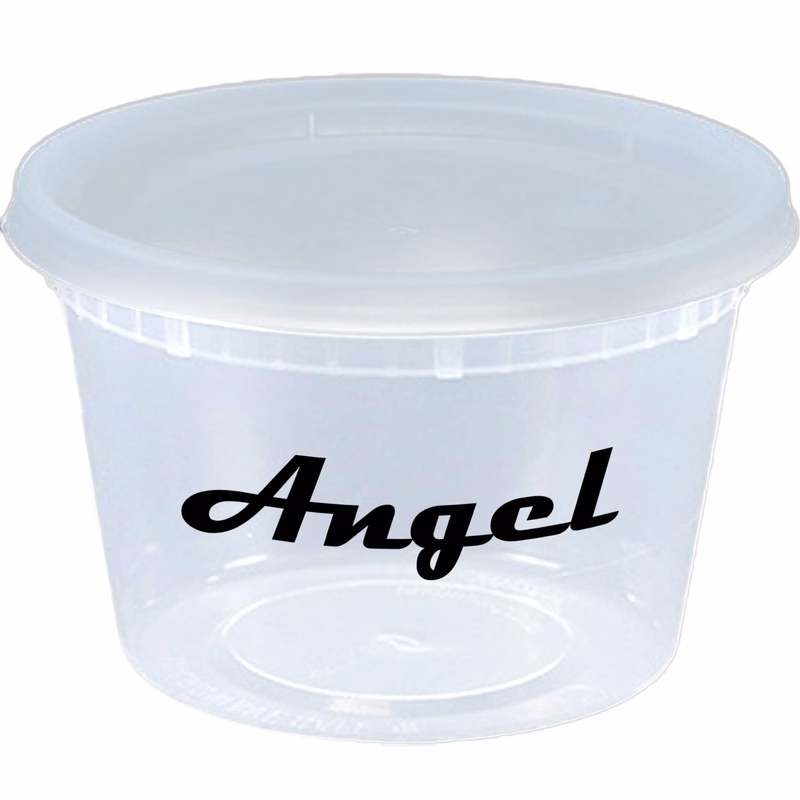 16oz Disposable Leakproof Plastic Takeaway Bowl w/Lid