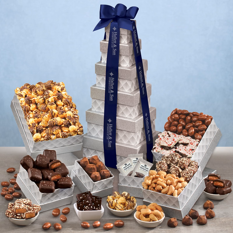Shining Silver Party Tower