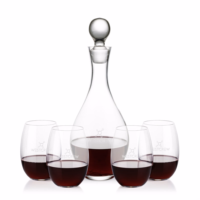 Briarwood Decanter & Carlita Stemless Wine Set