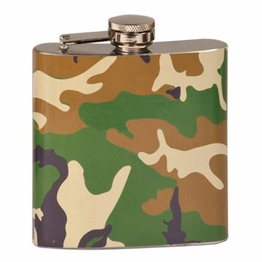 6oz Stainless Steel Flask - Camouflage