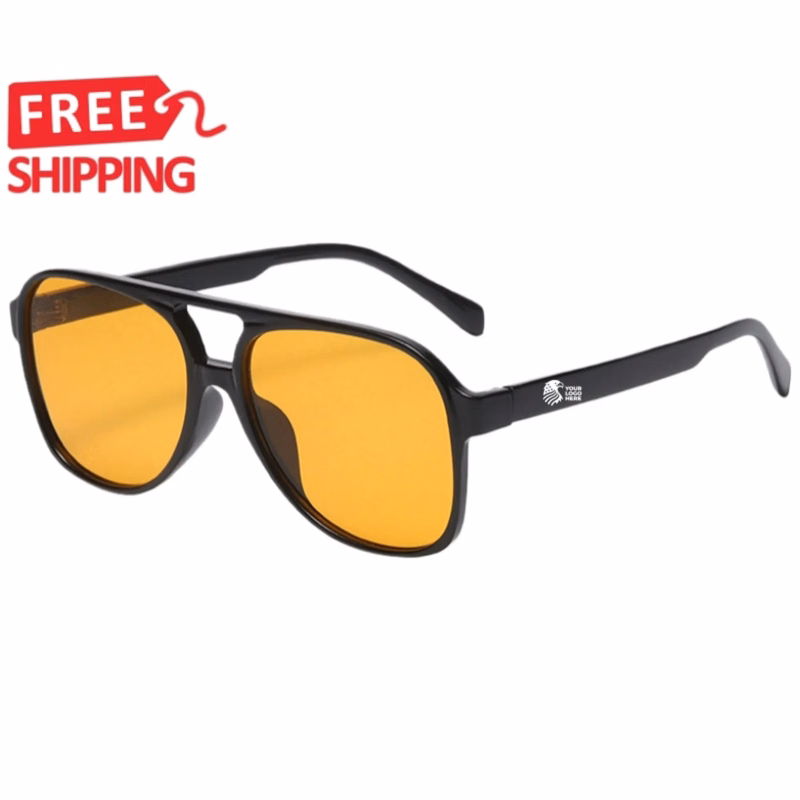 Retro Double Bridge Square UV400 Sunglasses
