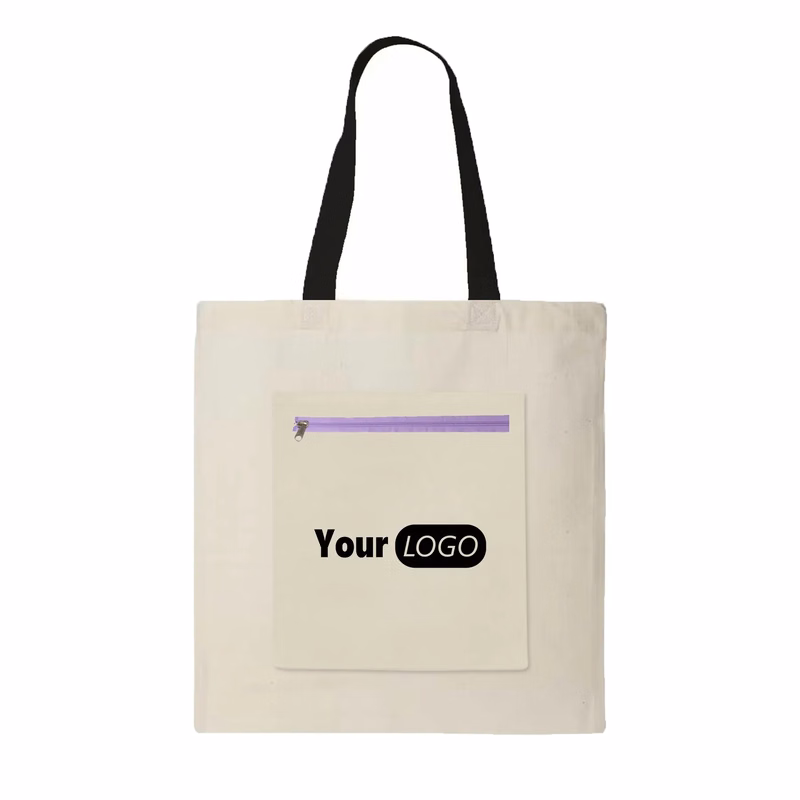 Cotton Tote Bag with Pocket 12" x 10"