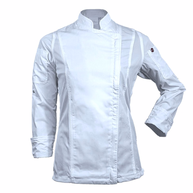 Women's Long Sleeve Modern Chef Coat (BLANK)