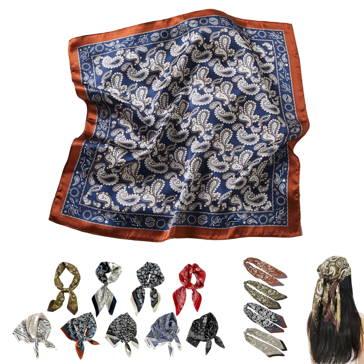 Square Satin Head Scarf 1