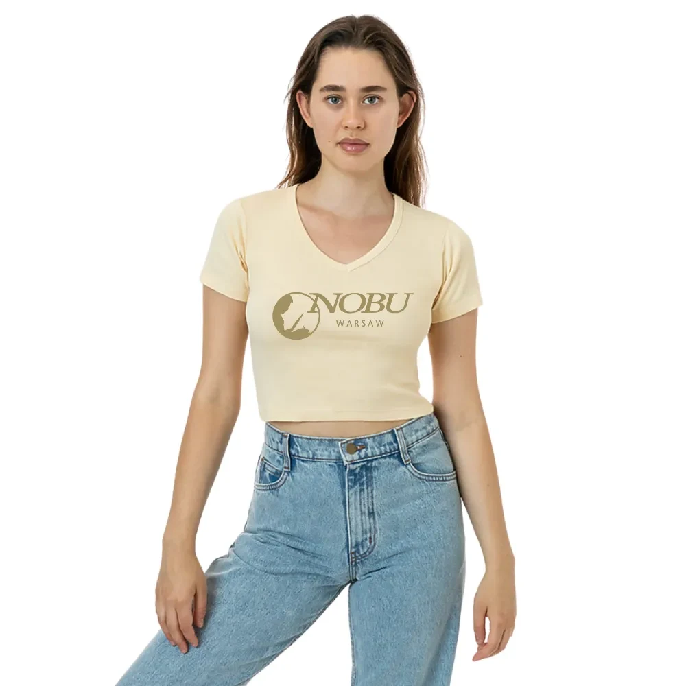 Baby Rib Short Sleeve V-Neck 1