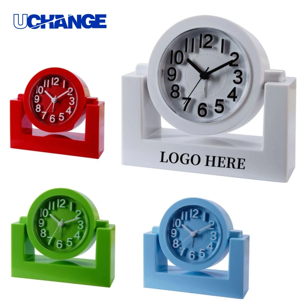 Swivel Desktop Clock with 3D Numbers 1