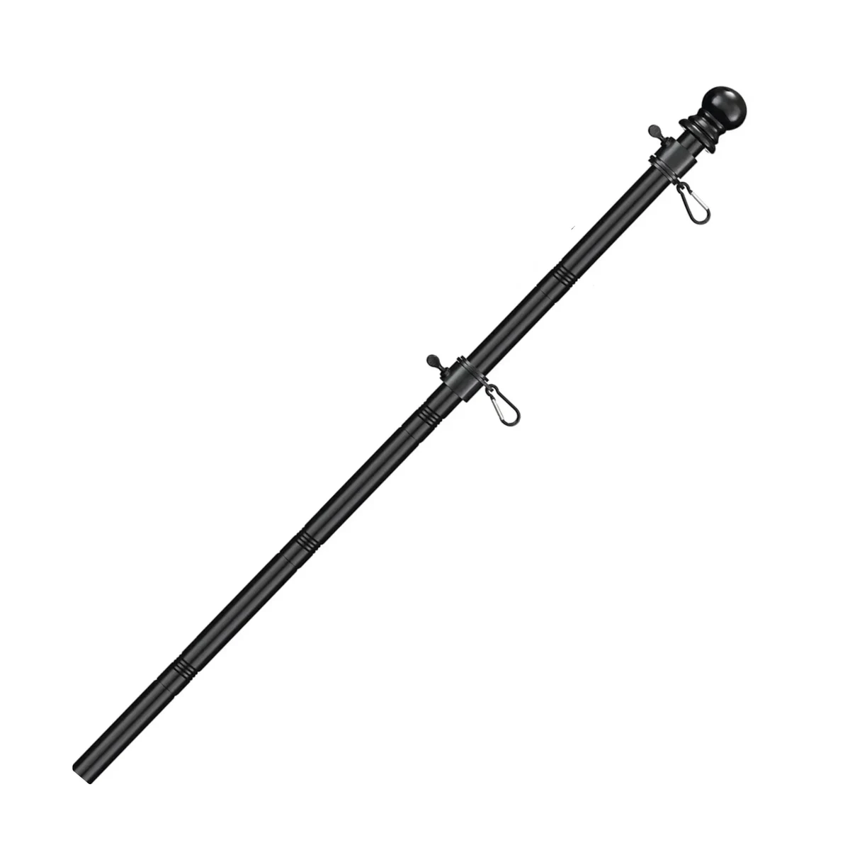 5' Flagpole with Rotating Clips 1