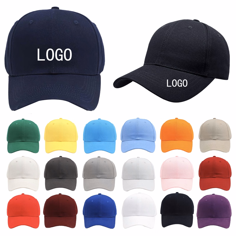 Cotton Solid Color Baseball Caps For Men And Women
