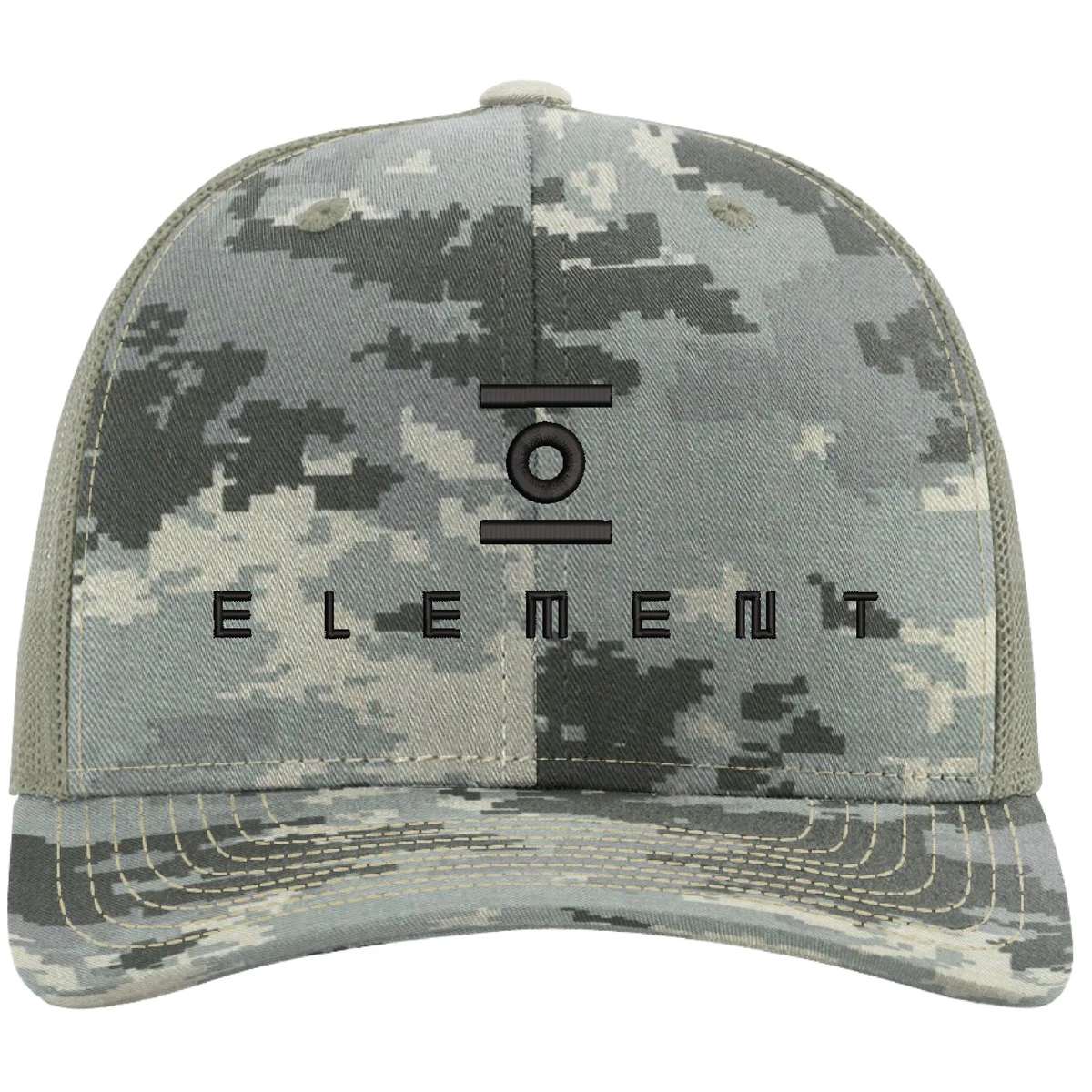 Richardson 112P Printed 6-Panel Snapback Trucker Hat w/Leatherette Adhesive Patches 1