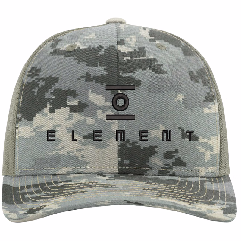 Richardson 112P Printed 6-Panel Snapback Trucker Hat w/Leatherette Adhesive Patches