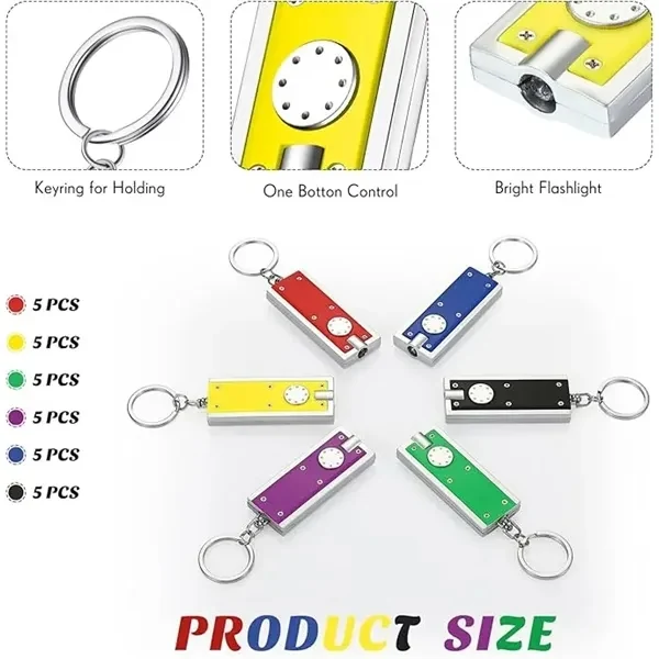 Custom Compact LED Keychain Flashlight — Durable Plastic Portable Night Light 1