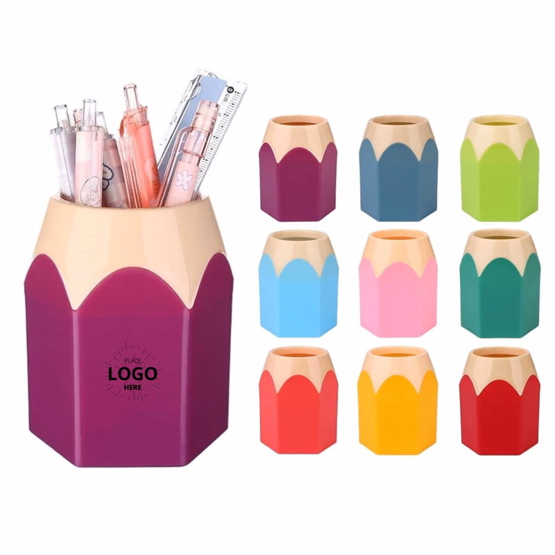 Pencil-Shaped Stationery Storage Pen Holder Tube Desktop