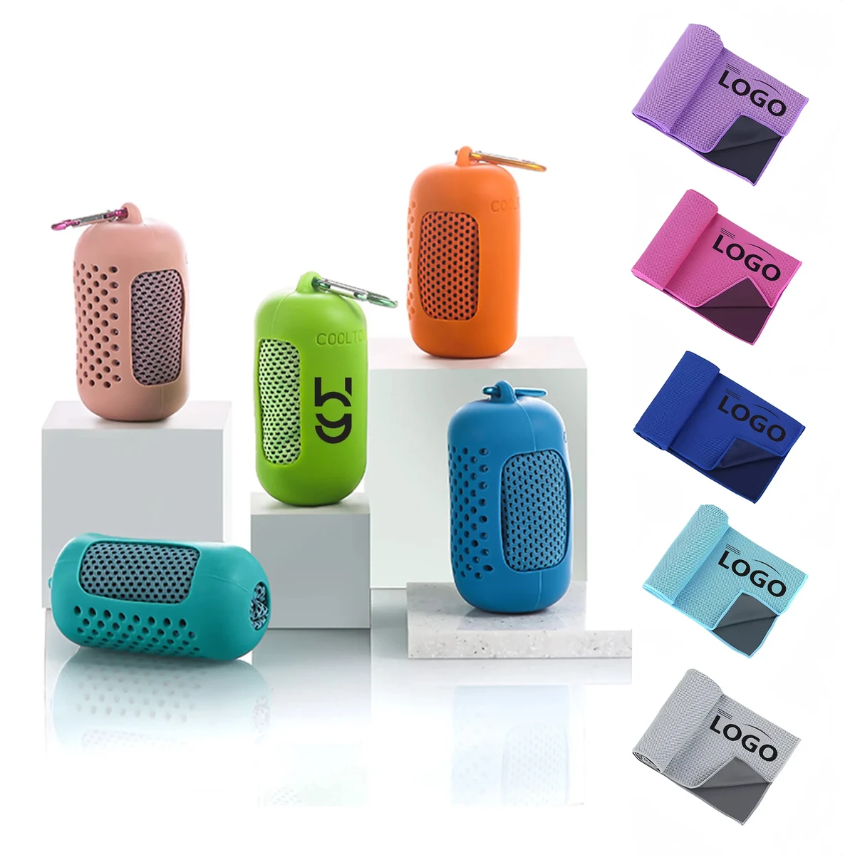 Sports Cooling Ice Towel Silicone Sleeve 1