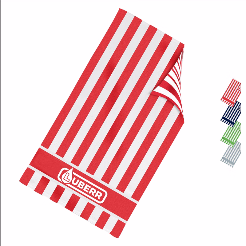 100% Cotton Double Sided Cabana Stripe Beach Towel - (34" x 60")
