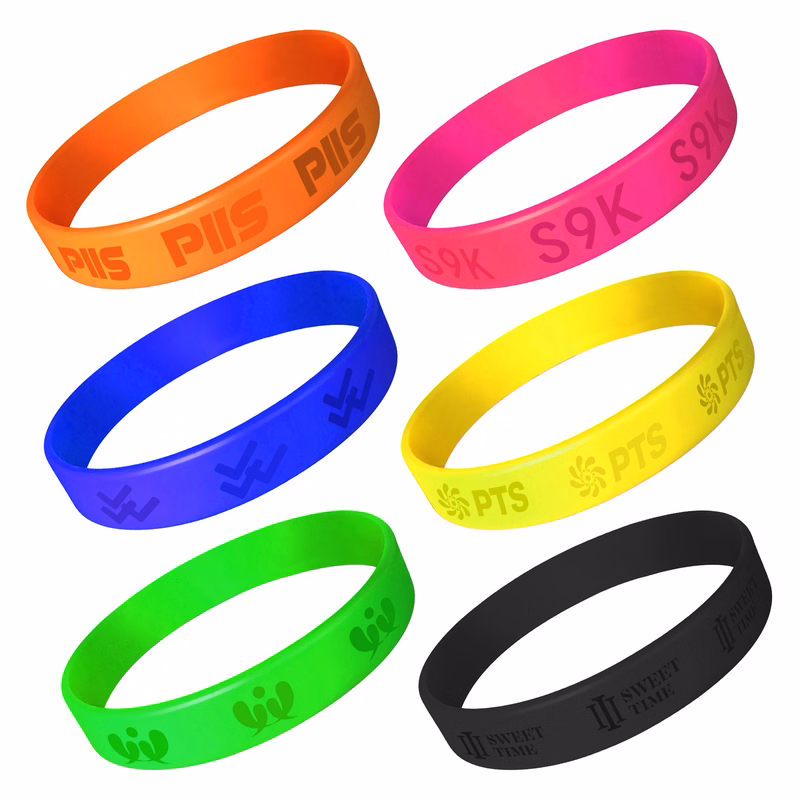 13/16" Debossed Silicone Bracelets