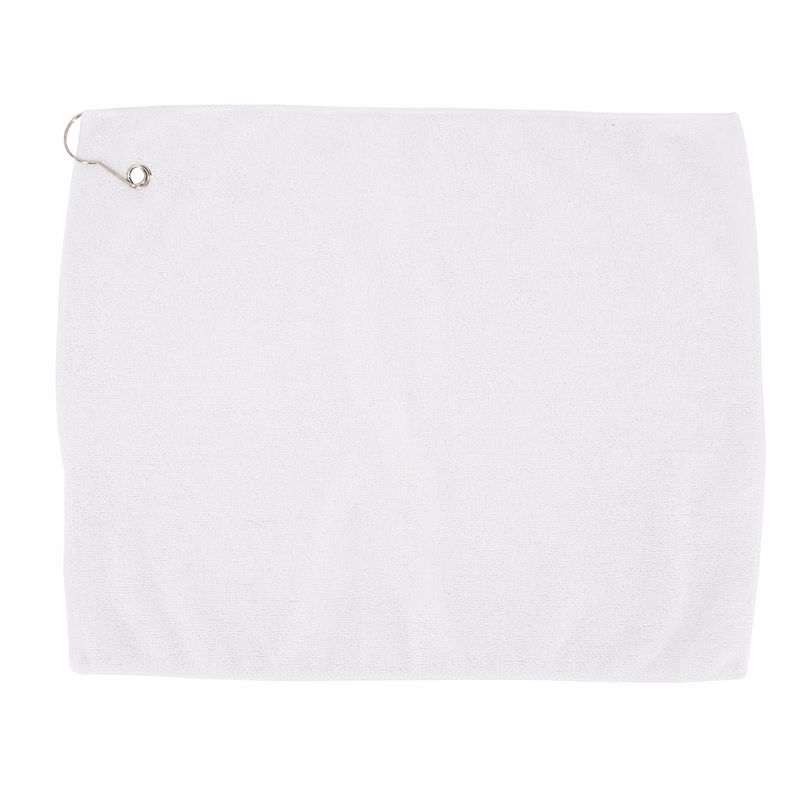 Flat Face Microfiber Golf Towel with Grommet
