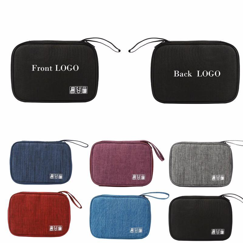 Portable Makeup Tools Data Cable Storage Bag