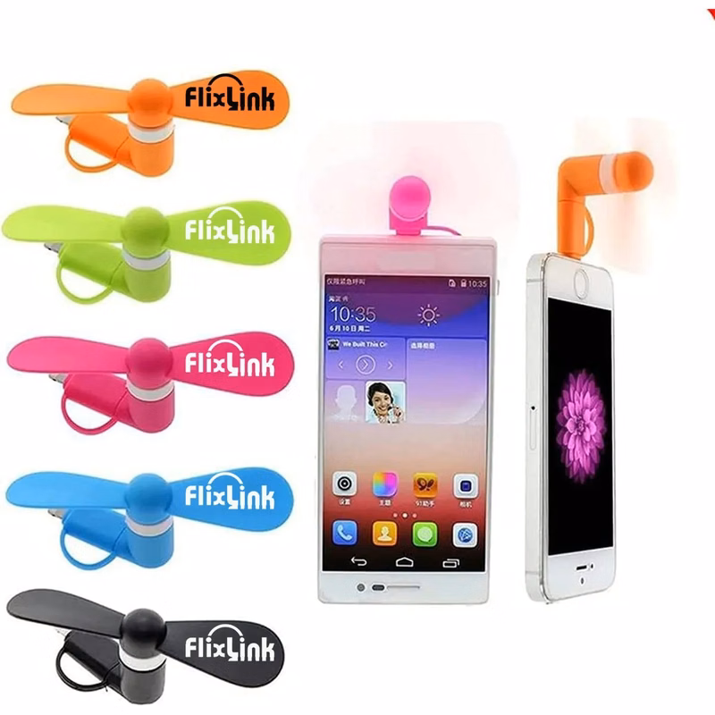 Mini Cell Phone Fan 3-in-1