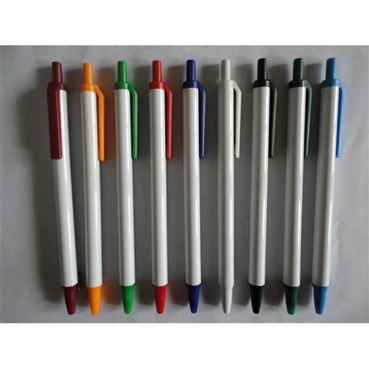 Plastic Straight Retractable Ball Pen 1