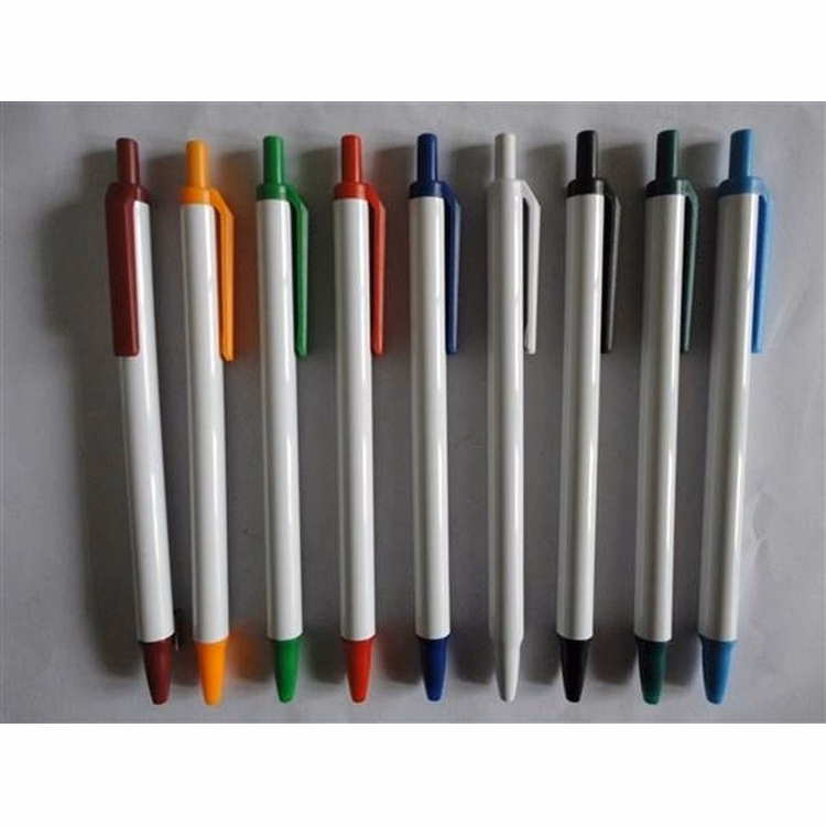 Plastic Straight Retractable Ball Pen
