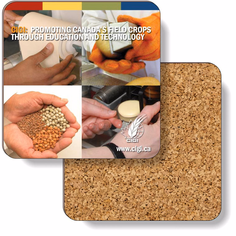 1/8" Premium Coaster with Cork Bottom, Square (3.5"x3.5"), Full Colour