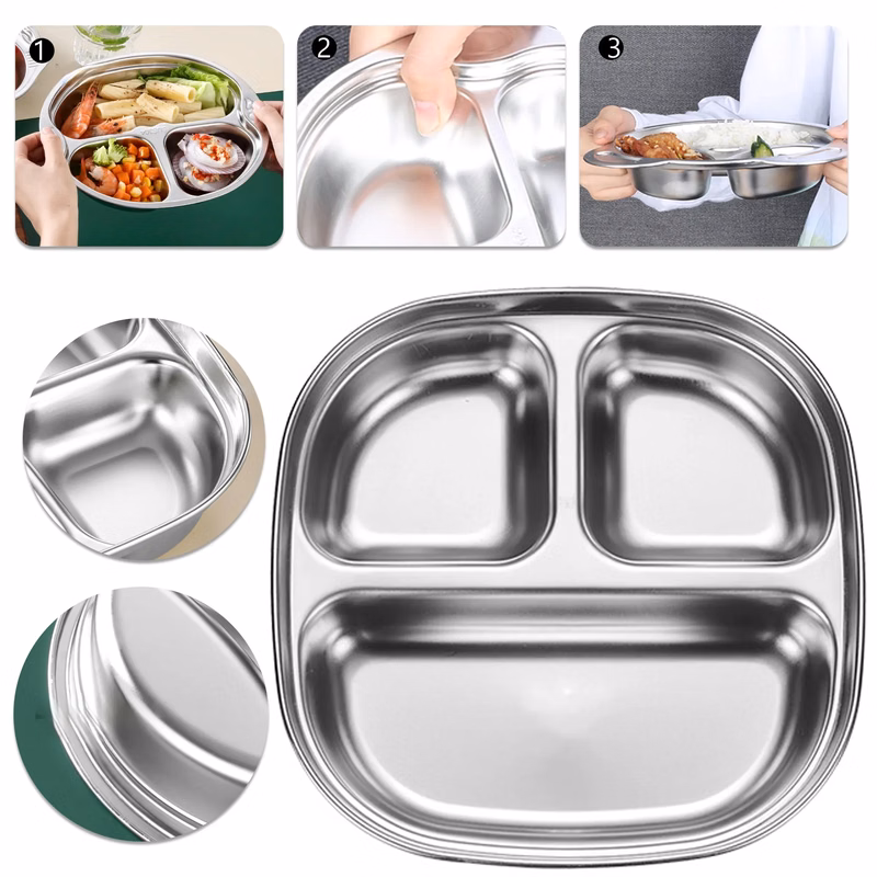 Multi Section Compartments Dinner Tray