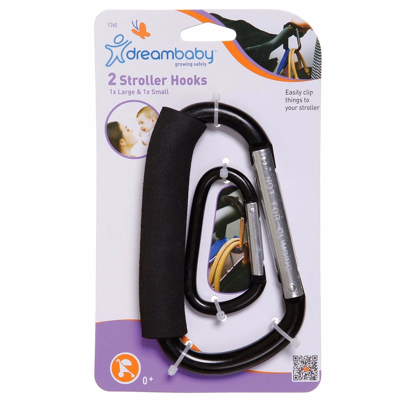 Stroller Hooks - Black 2 Pack