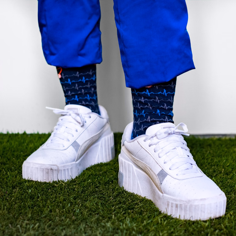 Cotton Athletic Crew - Nurse Socks - Healthcare