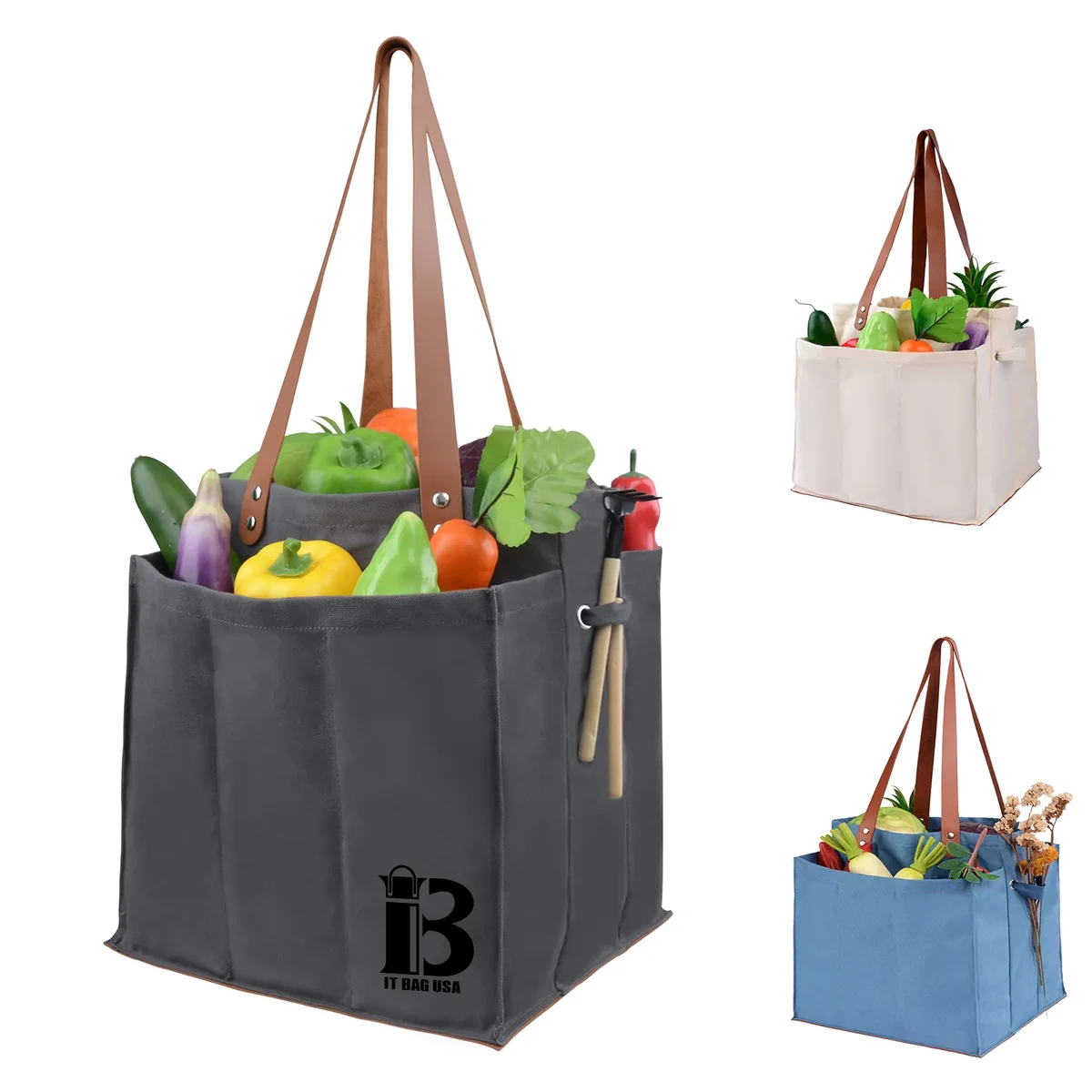 Farmer'S Market Tote Shopping Bags, custom tote bag with logo imprint 1