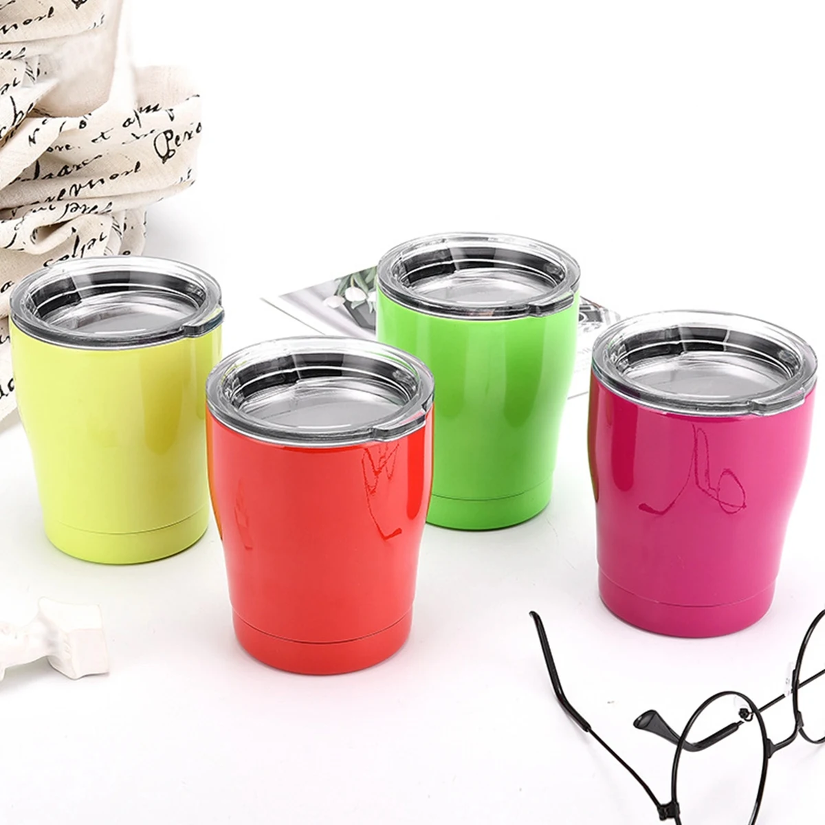 Double Wall Stainless Steel 8oz Kids Milk Tumbler 1