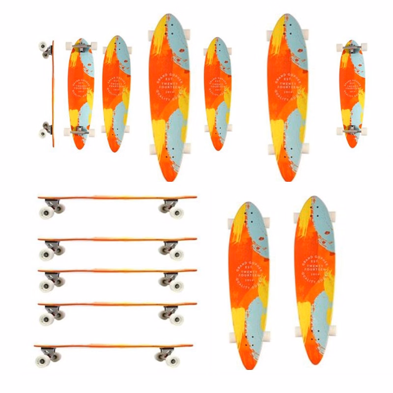 Premium 8 Layer Maple Pintail Long Skateboard