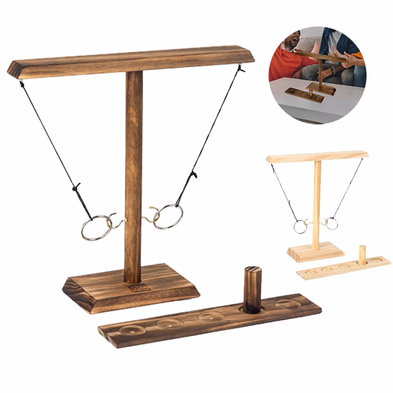 Pine Wood Ring Toss Game