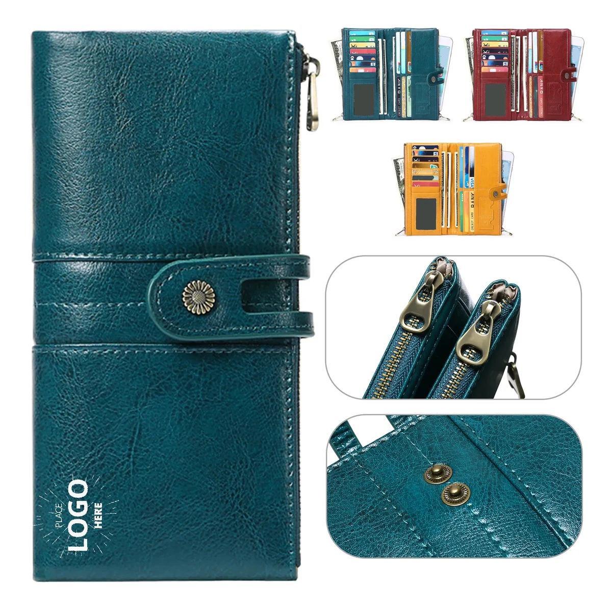 Leather Ladies Wallet with RFID Protection 1