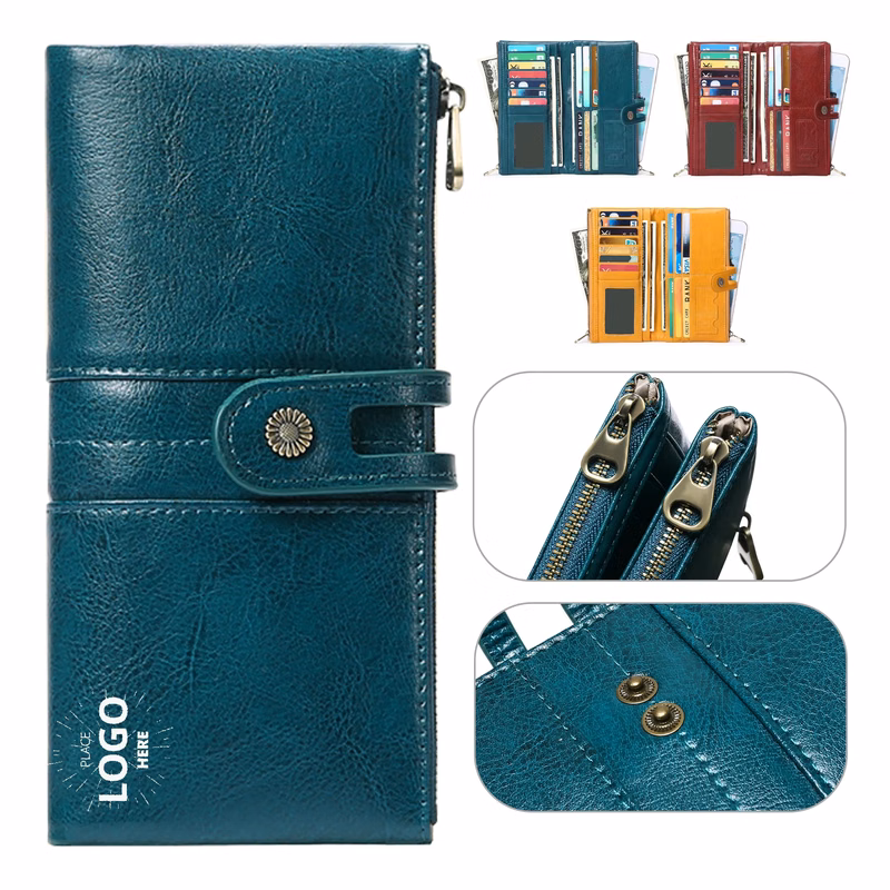 Leather Ladies Wallet with RFID Protection