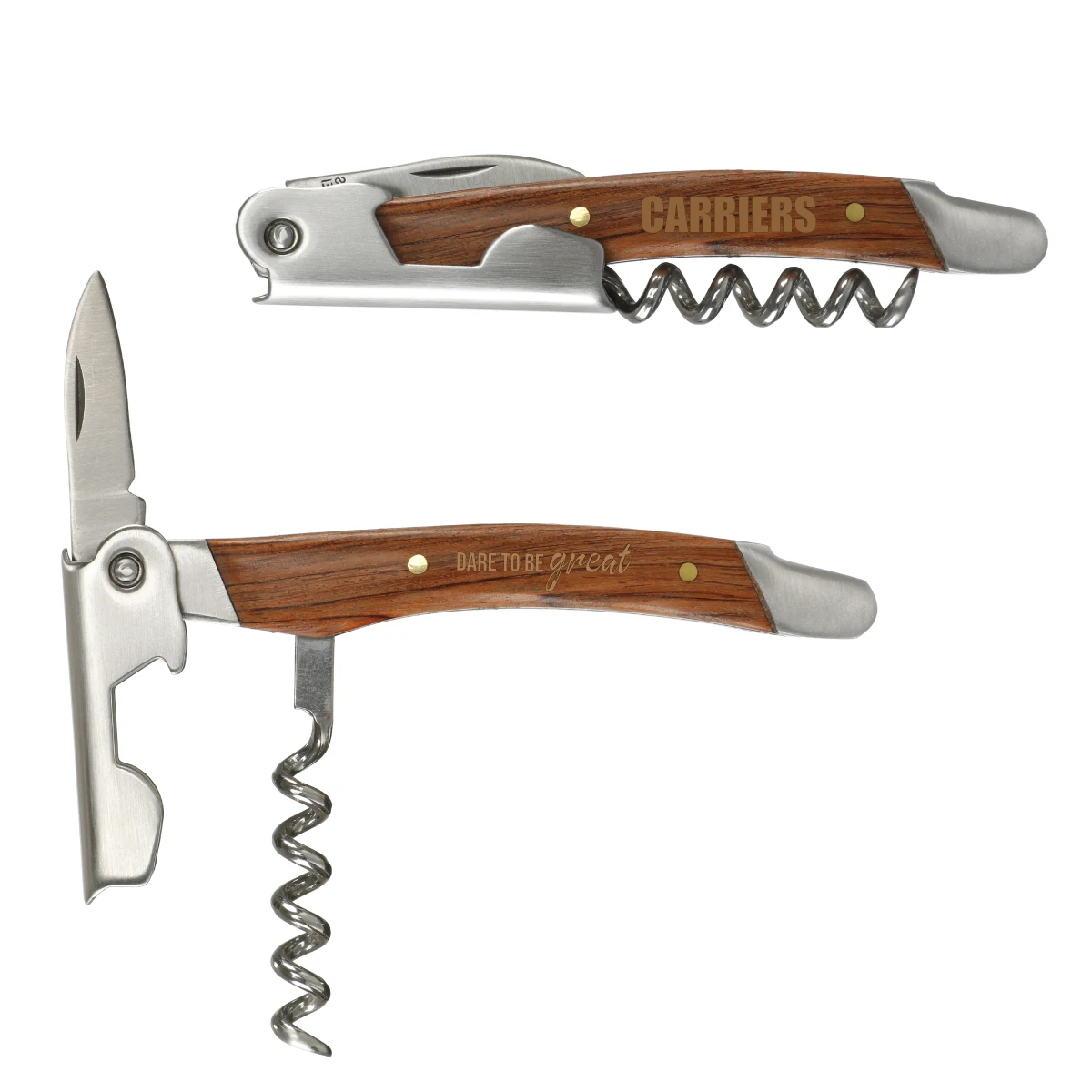 Mahogany Style Wooden Corkscrew Wine Bottle Opener 1