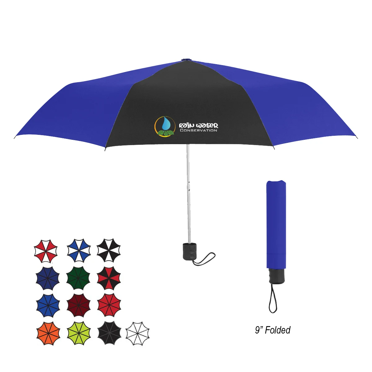 42" Arc Budget Recycled Telescopic Umbrella 1