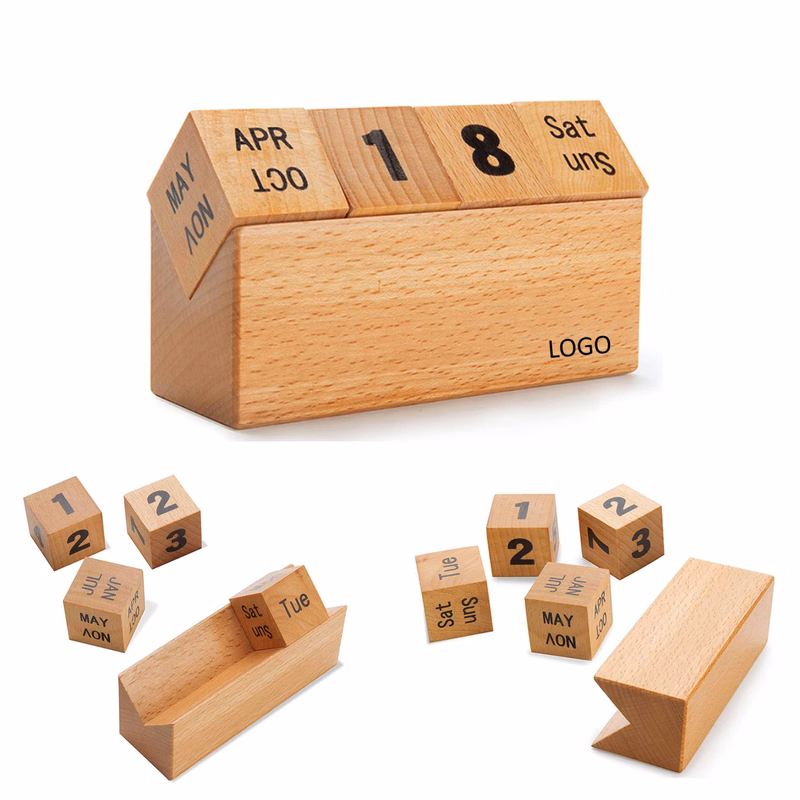 Wooden Creative Office Desk Calendar