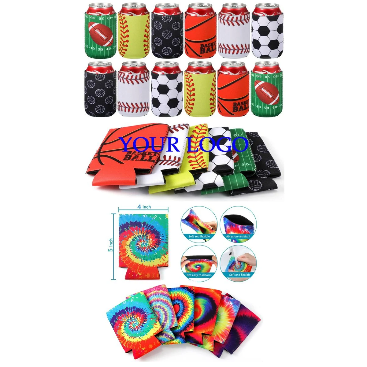 Iced Coffee, Cold Soda, Insulated Neoprene Cup Sleeve 1