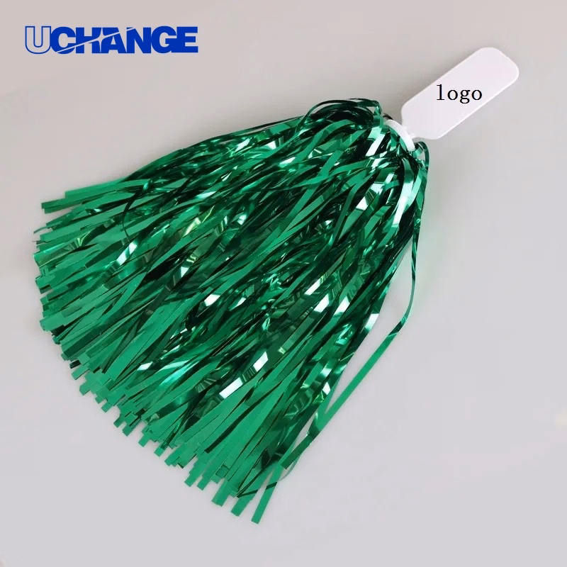 Metallic Foil Cheerleader Pom with Handle for Events