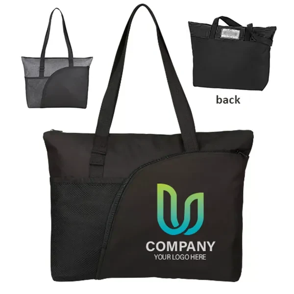 Excel Sport Zippered Utility Business Tote, custom tote bag with logo imprint 1