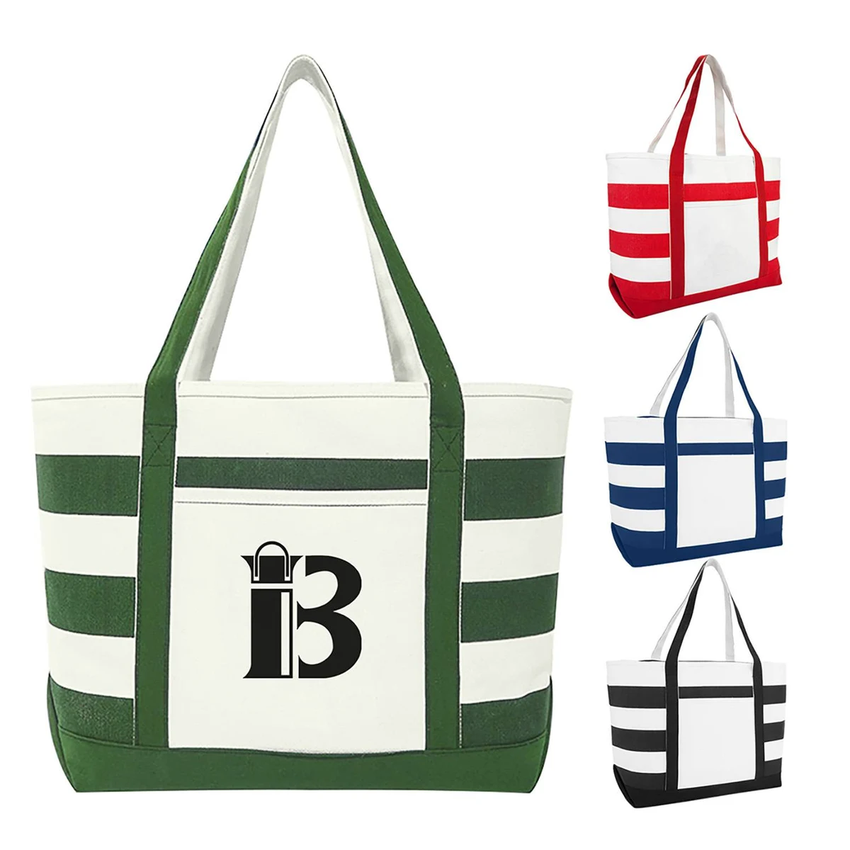 Cotton Canvas Nautical Tote Bag, custom tote bag with logo imprint 1