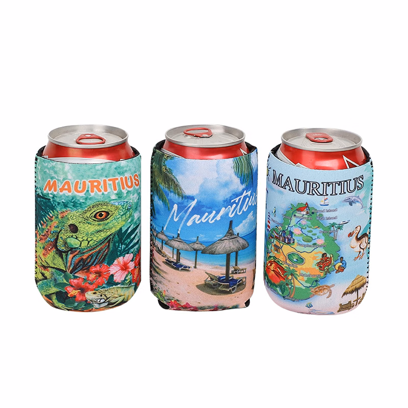 Full Color Collapsible Neoprene Can Cooler