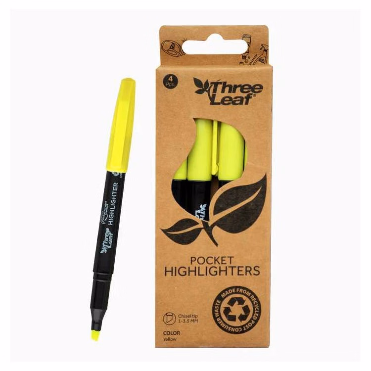 Highlighters - Yellow 4 Pack