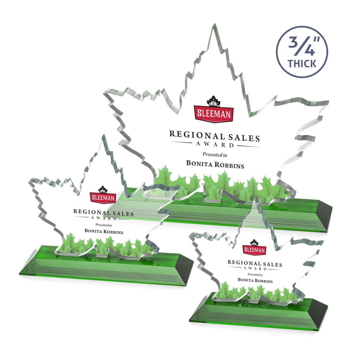 Maple Leaf VividPrint™ Award - Green 1