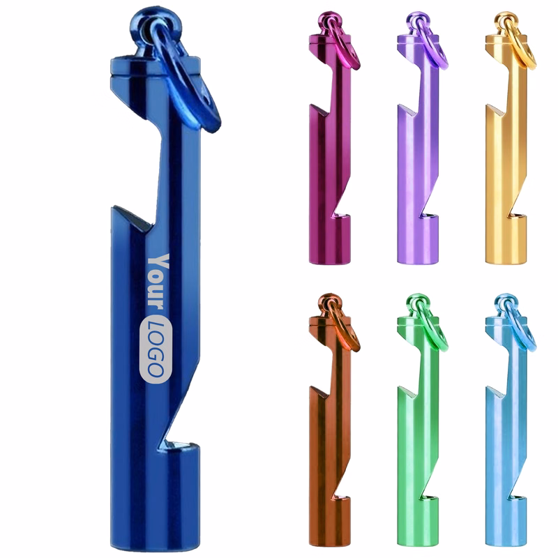 Brass Elegant Bottle Opener Whistle Keychain For Versatile Use