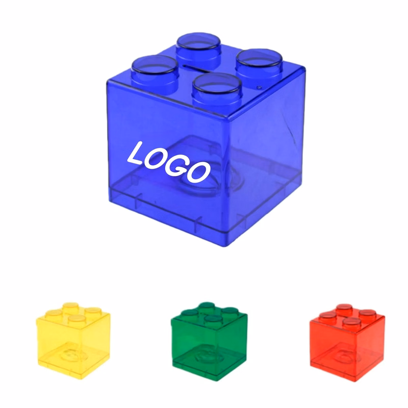 Colorful Transparent Piggy Bank Building Blocks Design