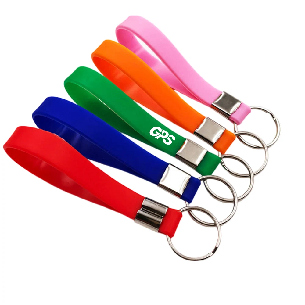 Green silicone key chain 1